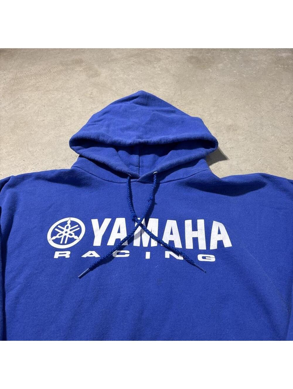 Vintage Y2K Yamaha Racing Factory Effex Hoodie Men's XXL Blue Motocross
